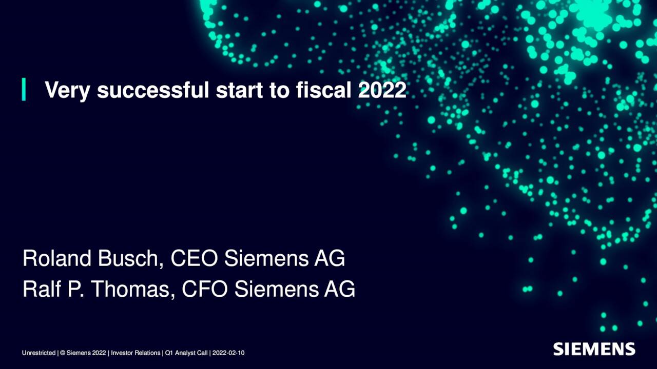 siemens investor presentation 2022