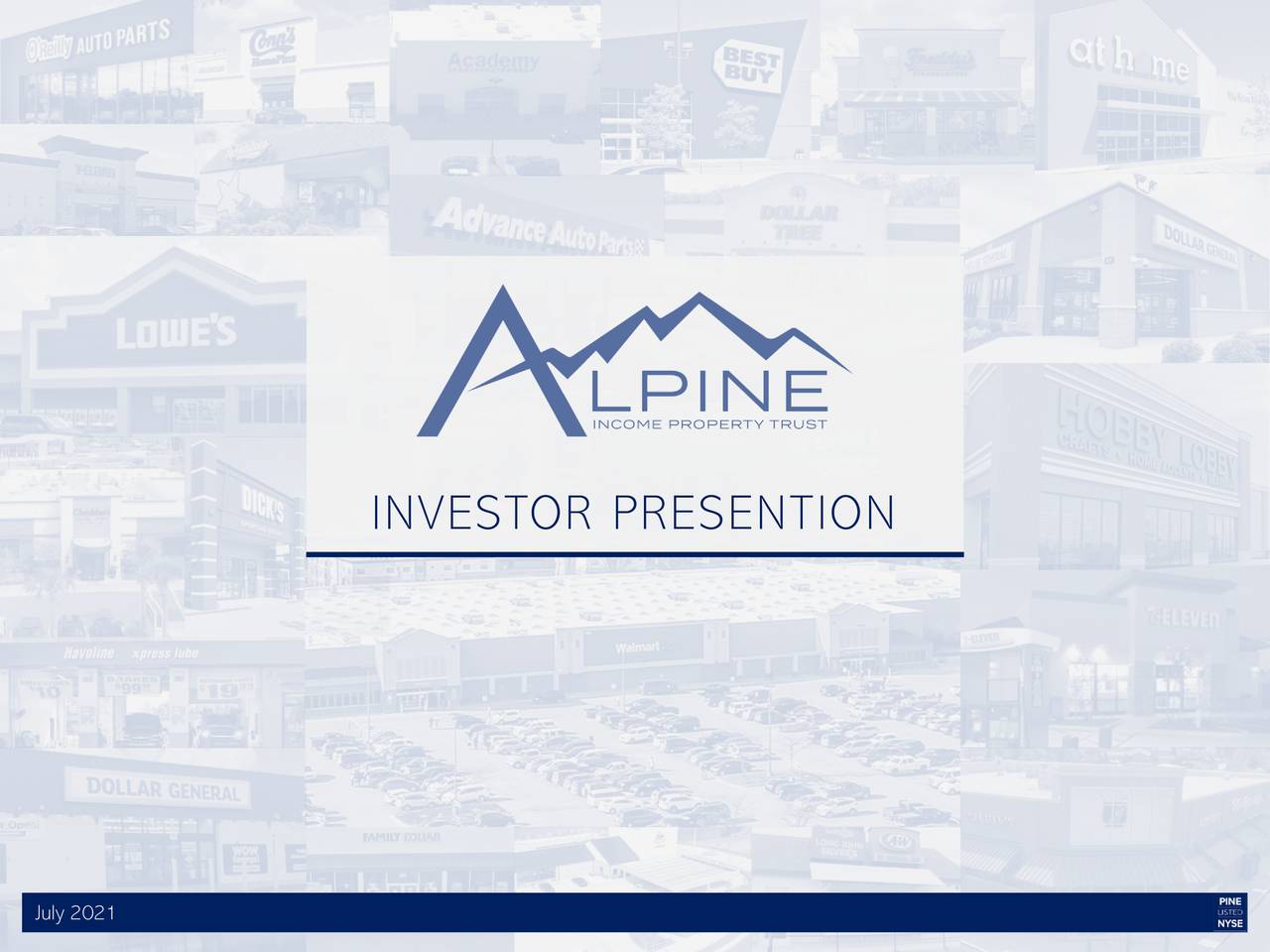 Alpine Property Trust, Inc. 2021 Q2 Results Earnings Call