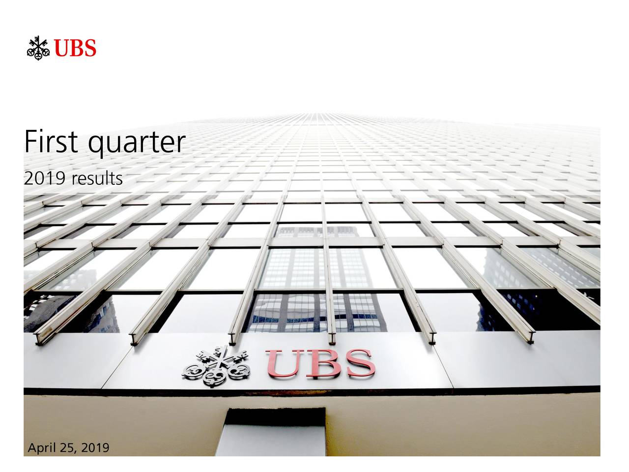 UBS Group AG 2019 Q1 Results Earnings Call Slides (NYSEUBS