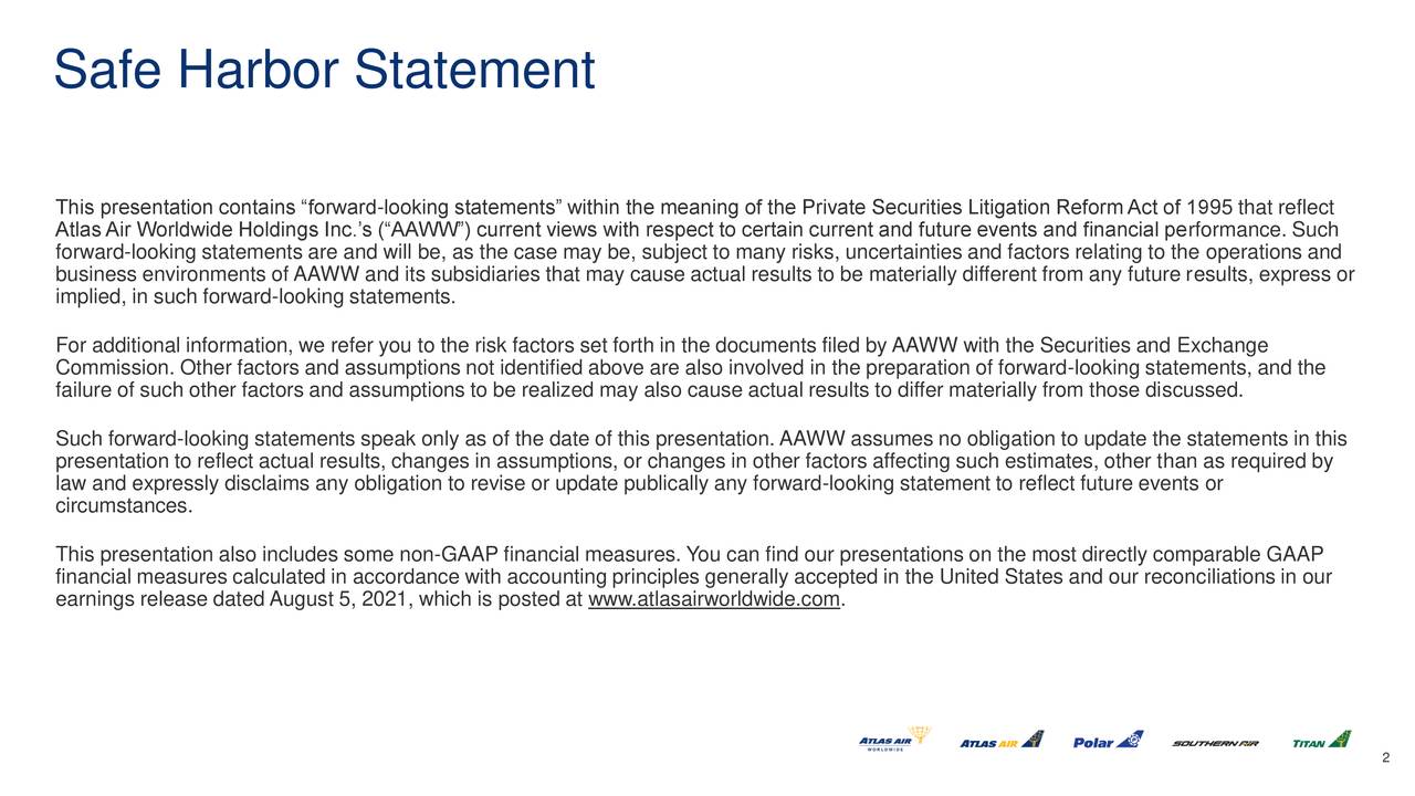 Safe Harbor Statement