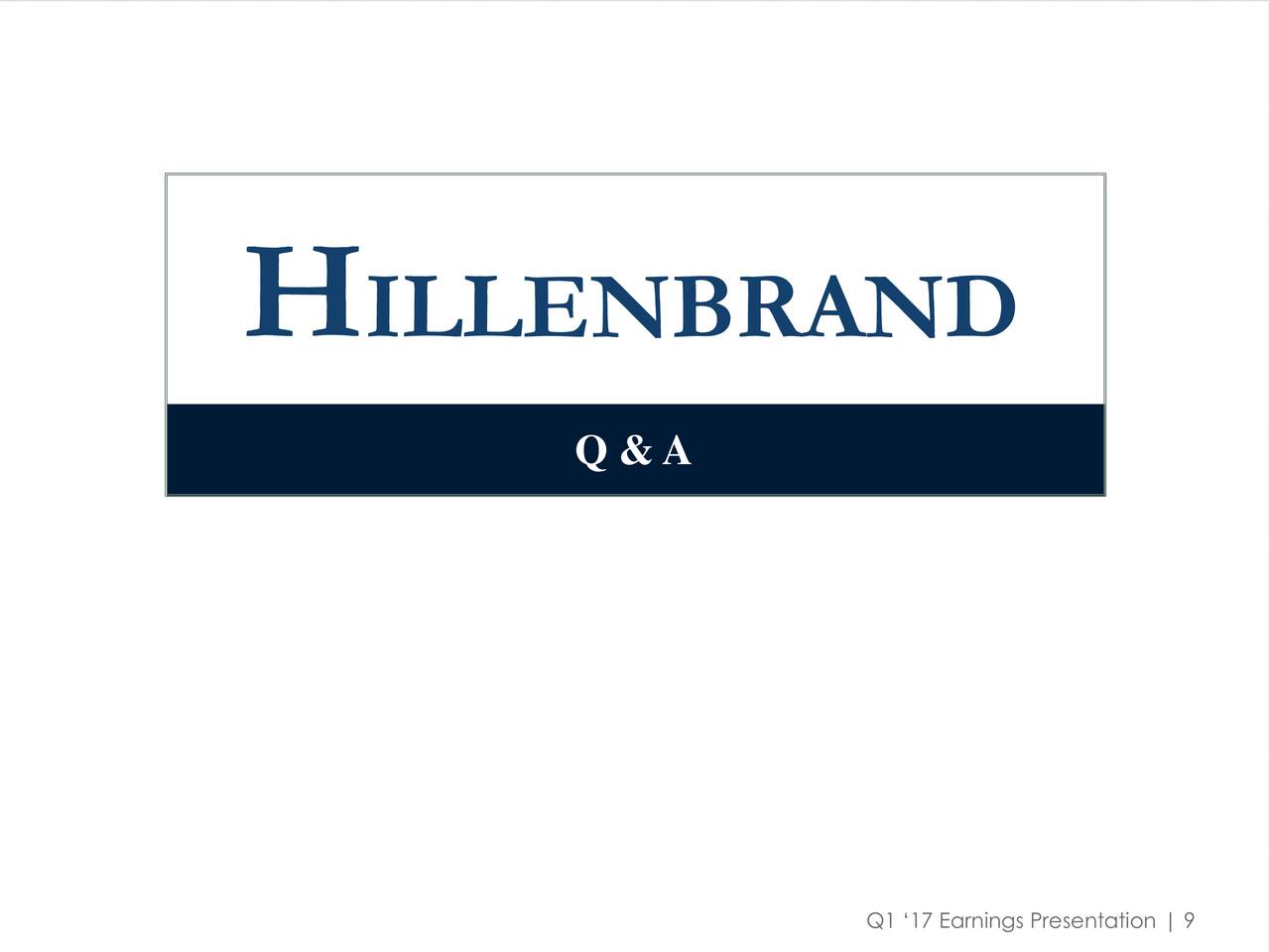 Hillenbrand, Inc. 2017 Q1 Results Earnings Call Slides (NYSEHI