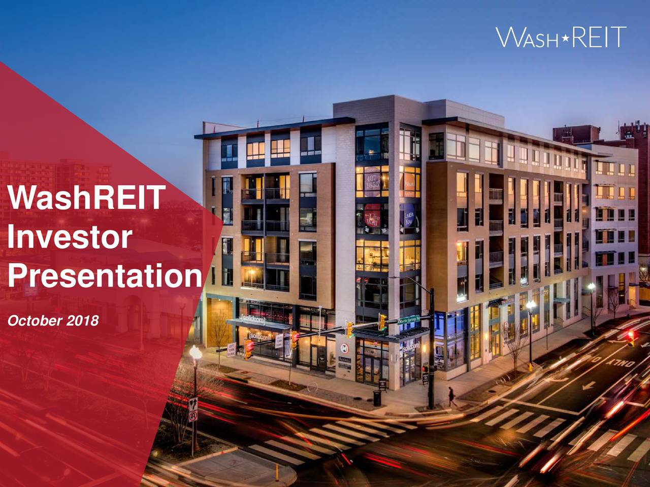 Washington Real Estate Investment 2018 Q3 Results Earnings Call