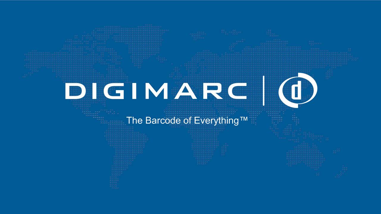 Digimarc Corporation (DMRC) Presents At 6th Annual Liolios Gateway ...