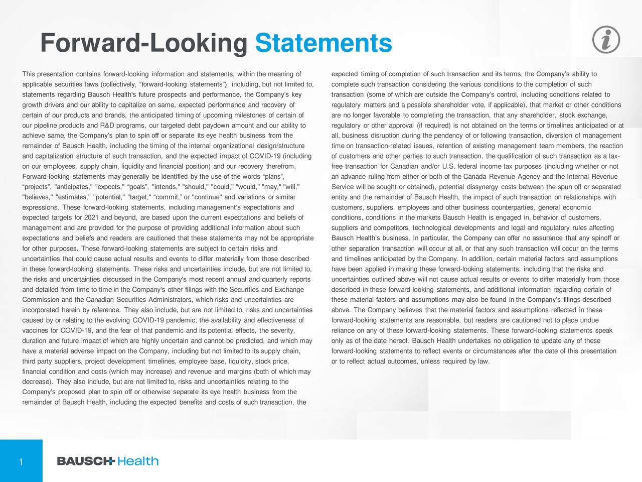 Bausch Health Companies (BHC) Investor Presentation Slideshow (NYSEBHC) Seeking Alpha