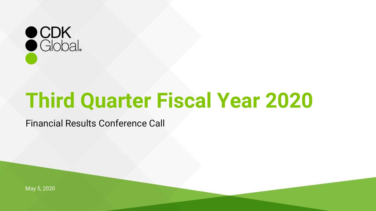 Third Quarter Fiscal Year 2020
