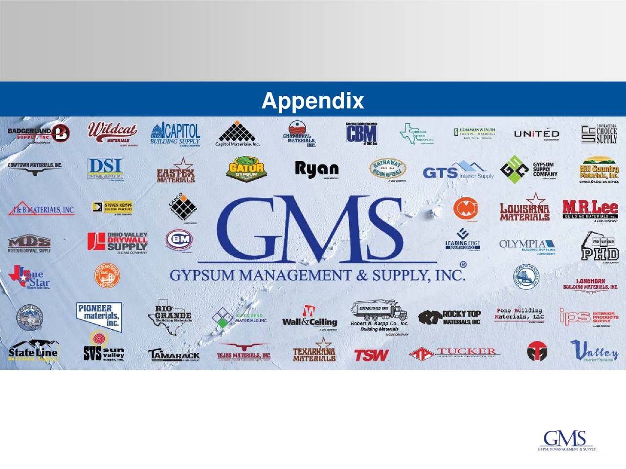 Gypsum Management and Supply 2017 Q3 Results Earnings Call Slides GMS Inc. (NYSEGMS