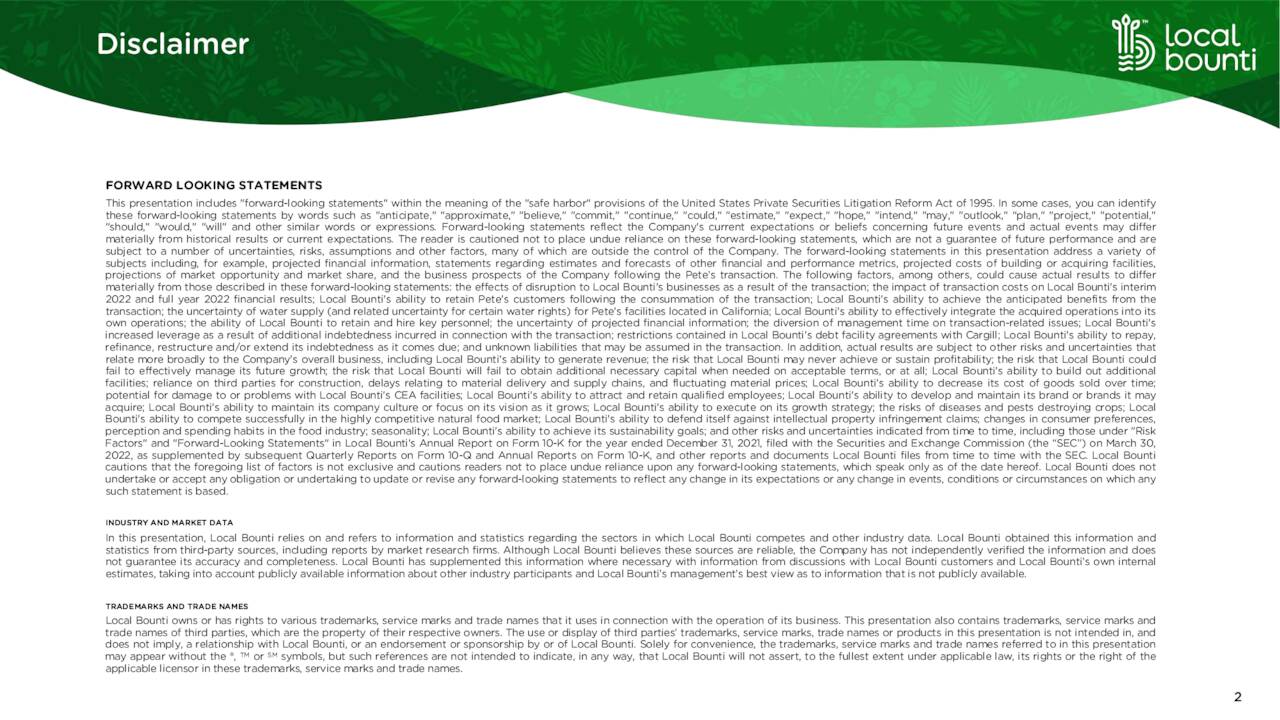 Local Bounti (LOCL) Presents At BMO Farm to Market Conference (NYSE