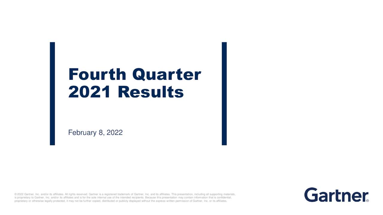 Gartner, Inc. 2021 Q4 - Results - Earnings Call Presentation (NYSE:IT ...