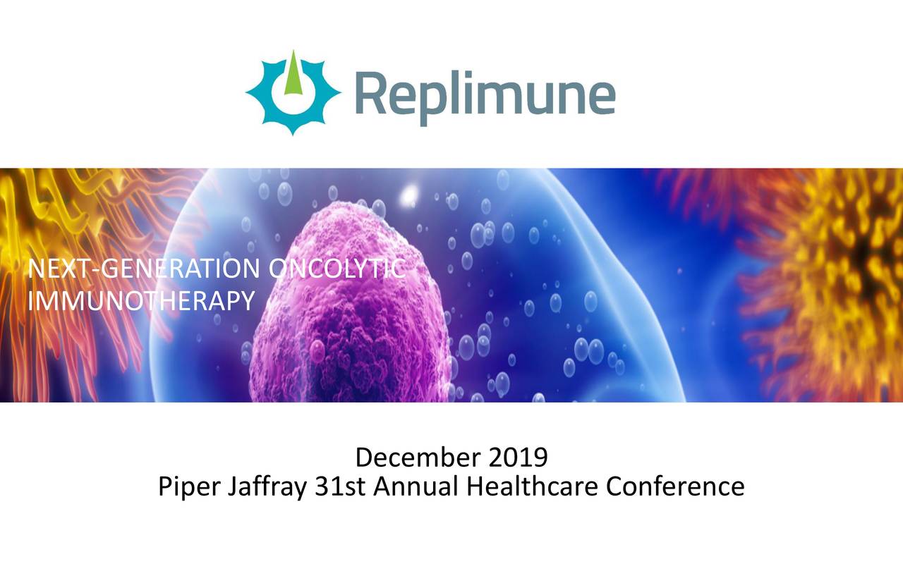 Replimune Group (REPL) Presents At Piper Jaffray31st Annual Healthcare ...