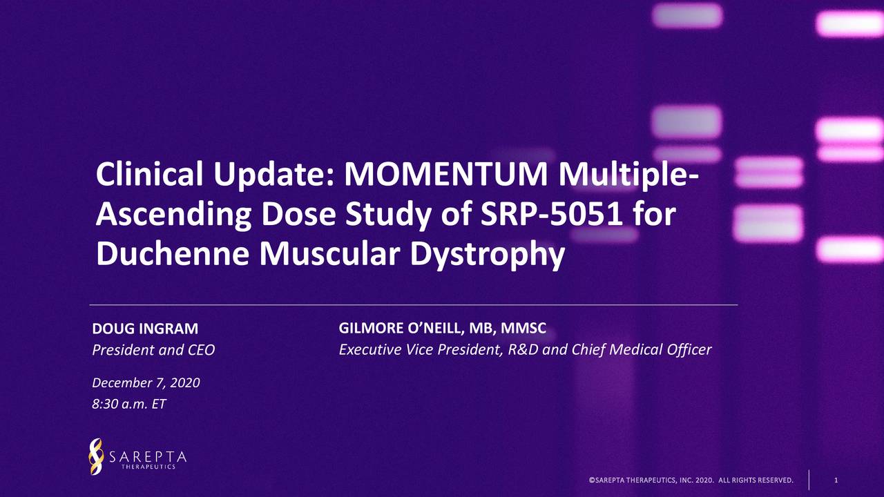 Sarepta Therapeutics (SRPT) Special Call Slideshow (NASDAQSRPT