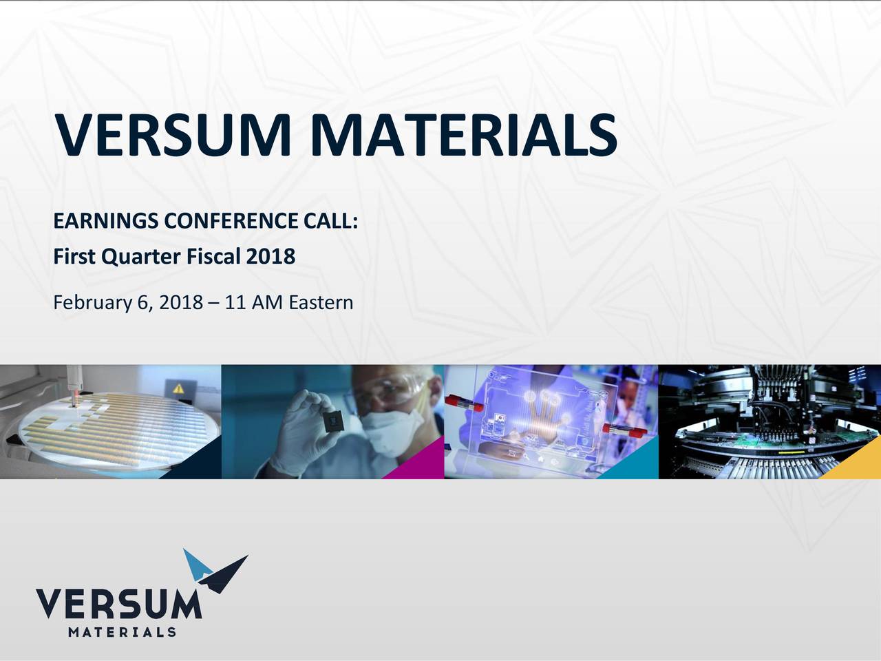 Versum Materials 2018 Q1 Results Earnings Call Slides (NYSEVSM