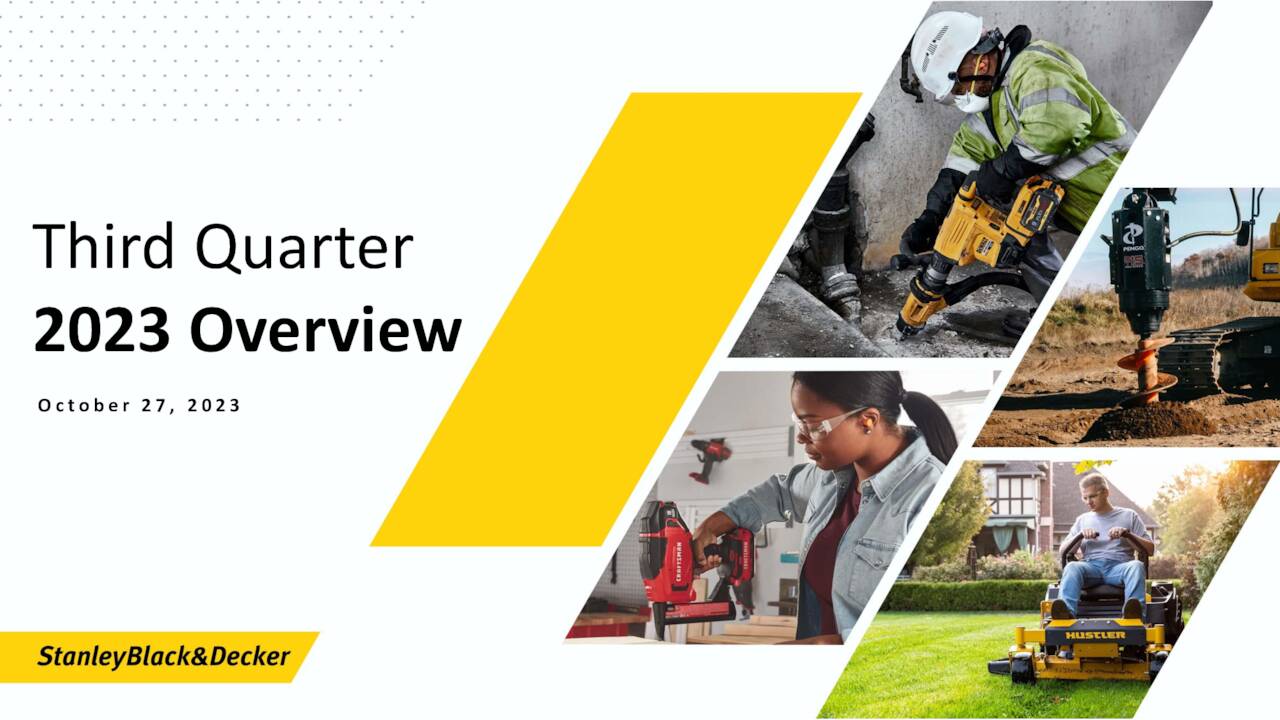 Stanley Black Decker Inc. 2023 Q3 Results Earnings Call