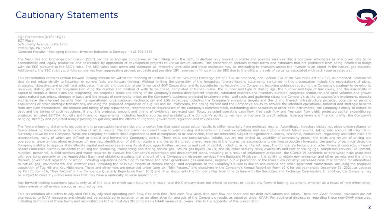 EQT Corporation 2022 Q3 - Results - Earnings Call Presentation (NYSE ...