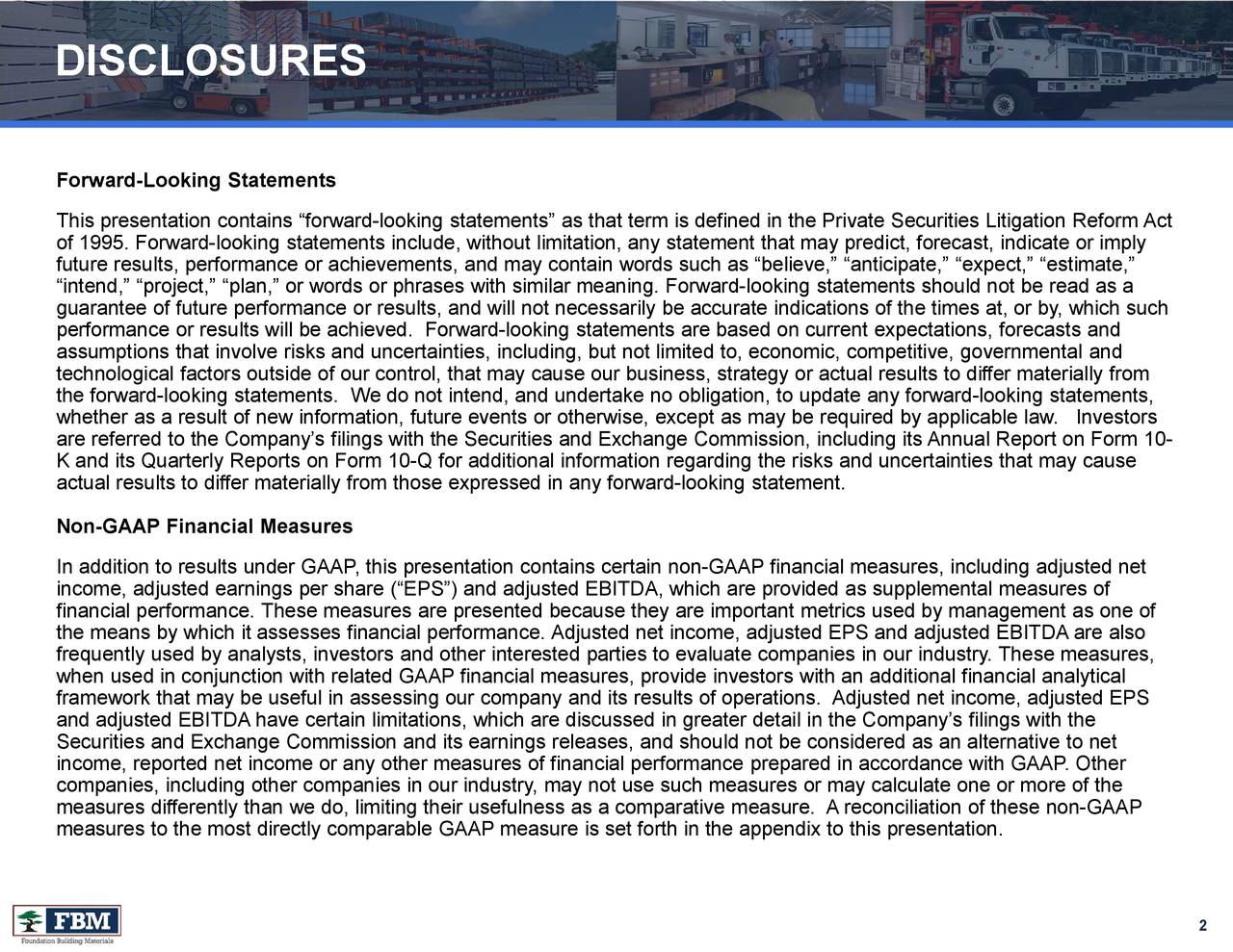 Foundation Building Materials 2017 Q3 Results Earnings Call Slides