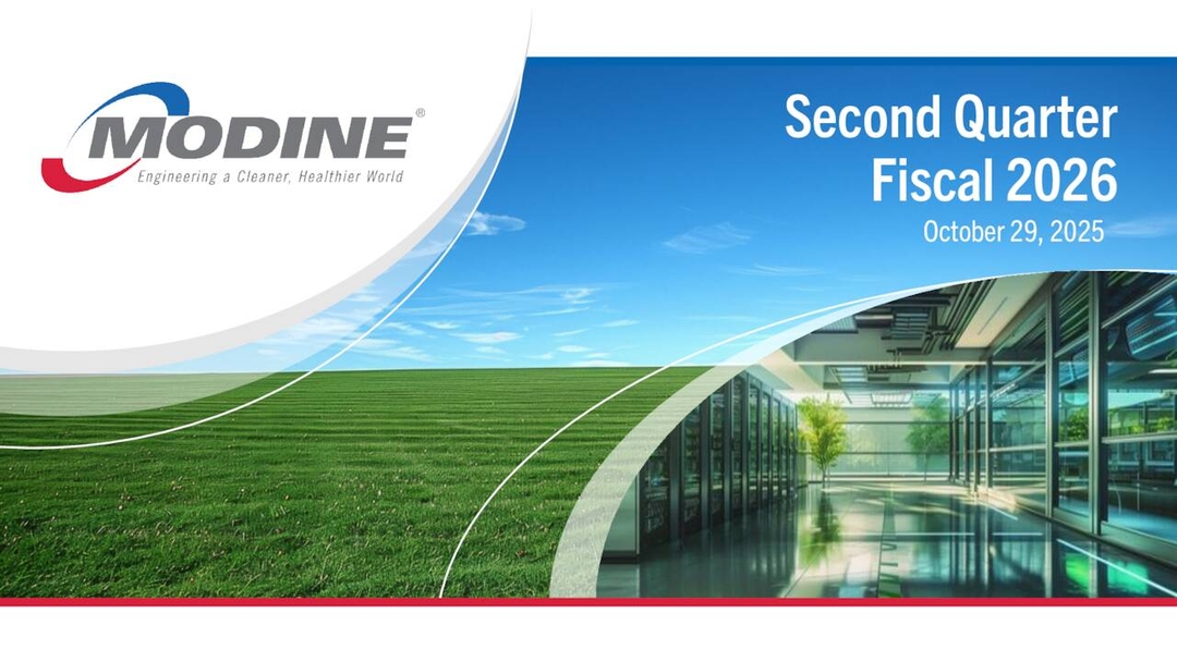 Modine Manufacturing Company 2026 Q2 - Results - Earnings Call ...