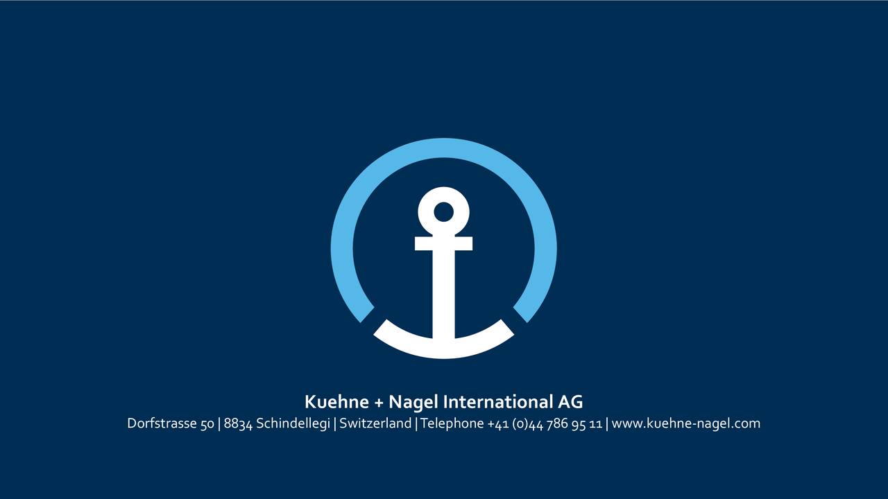 Kuehne & Nagel International AG 2018 Q2 Results Earnings Call